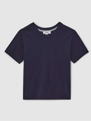 3-9 yrs Cotton Crew Neck T-Shirt Navy | Children