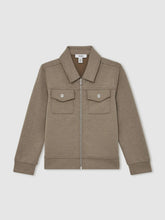 13-14 yrs Interlock Zip-Through Overshirt Taupe Brown | Children