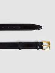 Suede Square Buckle Belt Black | Womens