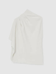 One-Shoulder Draped Top Ivory | Womens