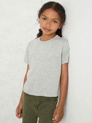 3-9 yrs Cotton-Blend Crew-Neck T-Shirt Grey Marl | Children