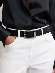 Suede Half-Keeper Belt Black | Womens