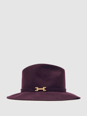 Wool Fedora Hat Burgundy | Womens