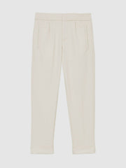 3-9 yrs Relaxed-Fit Pleated Tapered Trousers Off White | Children