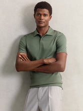 Cotton Short-Sleeve Polo Shirt Kale Green | Mens