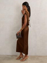 Petite Back Detail Midi Dress Bronze | Womens