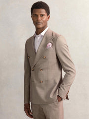 Geo Chain Detail Pocket Square Soft Pink | Mens
