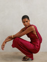 Petite Back Detail Midi Dress Red | Womens