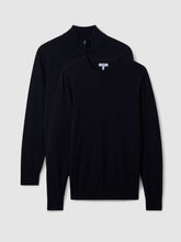 Pack of Two Merino Wool Jumpers Navy | Mens