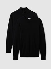 Pack of Two Merino Wool Jumpers Black | Mens