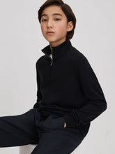 9-13 yrs Wool Half-Zip Funnel Neck Jumper Navy | Children