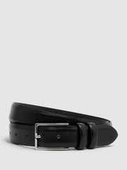 Smooth Leather Belt Black | Mens