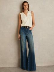 V-Neck Shell Top Ivory | Womens
