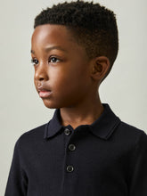 9-14 yrs Merino Wool Polo Shirt Navy | Children