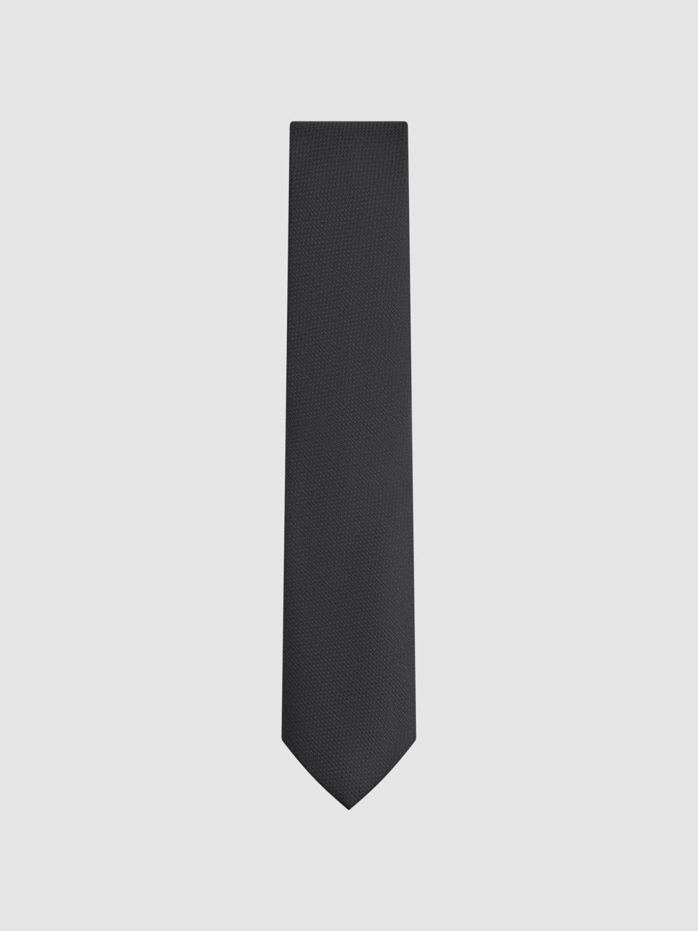 Textured Silk Blend Tie Black | Mens
