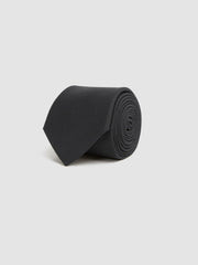 Textured Silk Blend Tie Black | Mens