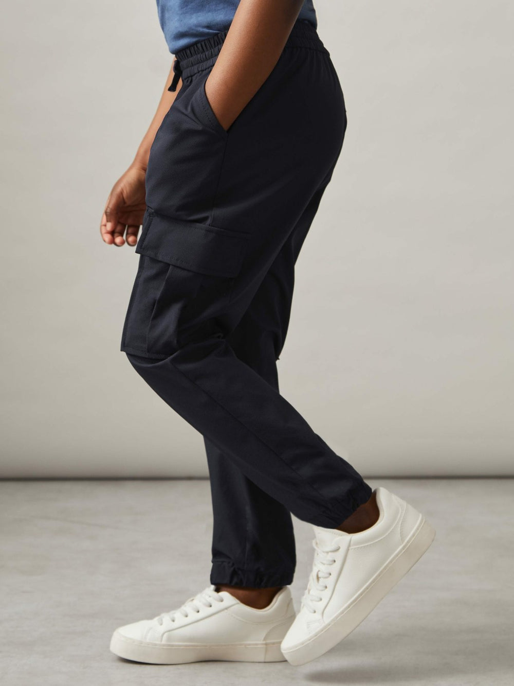 9-14 yrs Technical Drawstring Cuffed Cargo Trousers Navy | Children