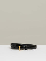 Thin Leather Belt Black | Womens