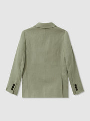 9-13 yrs Linen Single Breasted Blazer Apple | Children