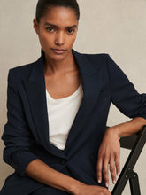 Petite Tailored Single Breasted Suit Blazer Navy | Womens