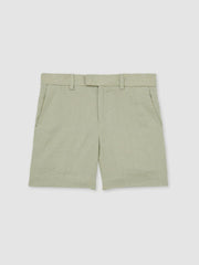 13-14 yrs Slim Fit Linen Adjustable Trousers Apple | Children