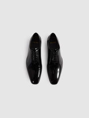 Patent Leather Lace-Up Shoes Black | Mens