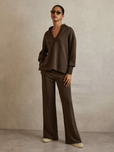 Interlock Wide-Leg Joggers Chocolate | Womens