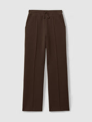 Interlock Wide-Leg Joggers Chocolate | Womens