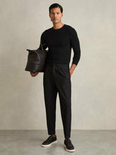 Relaxed-Fit Pleated Tapered Trousers Black | Mens