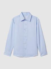 3-9 yrs Slim Fit Cotton Shirt Soft Blue | Children