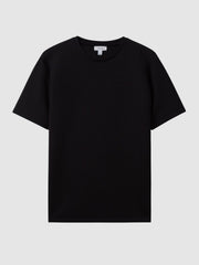 Interlock Jersey Crew Neck T-Shirt Black | Mens