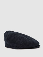 Wool Blend Baker Boy Cap Navy | Mens