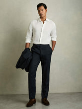 Linen Button-Through Shirt White | Mens