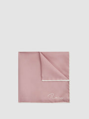 Plain Silk Pocket Square Pink | Mens