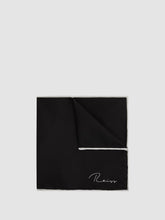 Plain Silk Pocket Square Black | Mens