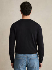 Merino Wool Crew Neck Jumper Navy | Mens