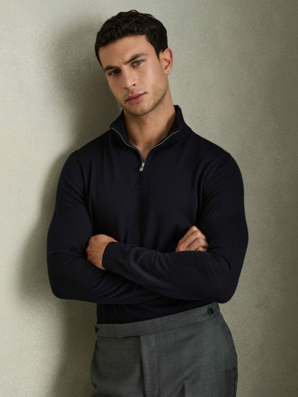 Merino Wool Half-Zip Jumper | Mens