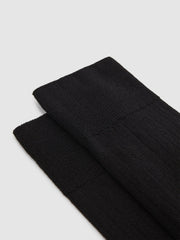 Ribbed Socks Black | Mens