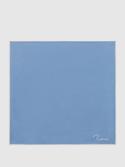 Plain Silk Pocket Square Airforce Blue | Mens
