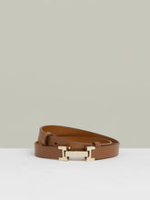 Leather Square Hinge Belt Tan | Womens