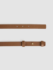 Leather Square Hinge Belt Tan | Womens