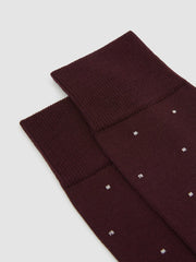 Polka Dot Socks Bordeaux | Mens