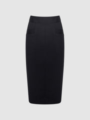 Petite Tailored Pencil Skirt Navy | Womens