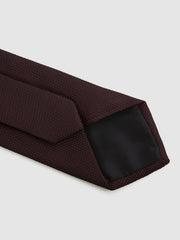 Textured Silk Blend Tie Burgundy | Mens