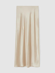Silk Slip Maxi Skirt Champagne Neutral | Womens