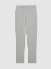 Slim-Fit Internal-Drawstring Trousers Grey | Mens