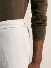 Slim-Fit Internal-Drawstring Trousers Grey | Mens