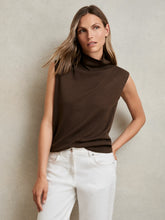 Wool Slouched Sleeveless Top Chocolate | Womens