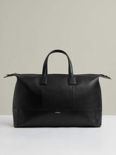 Micro-Grain Leather Holdall Black | Mens