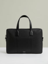 Micro-Grain Leather Briefcase Black | Mens